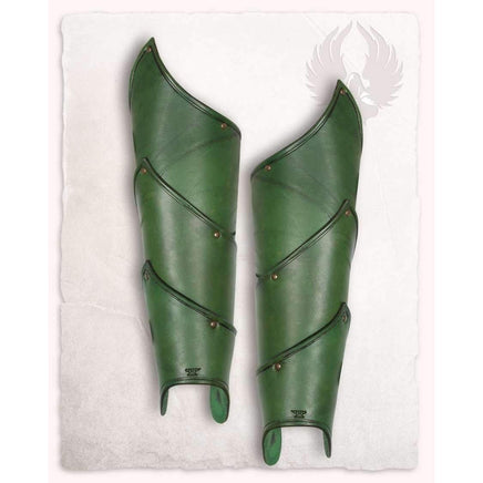 Alistair Leather Greaves-GoblinSmith