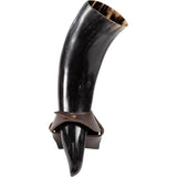 Estrid Drinking Horn With Leather Stand-GoblinSmith