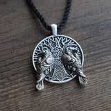 Odin'S Ravens Necklace Tree Of Life-GoblinSmith