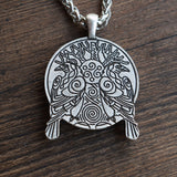 Odin'S Ravens Necklace Tree Of Life-GoblinSmith