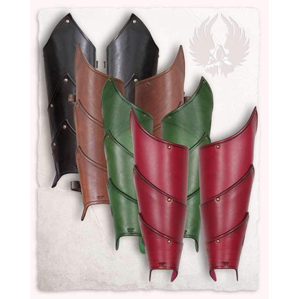 Alistair Leather Greaves-GoblinSmith