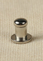 Button Rivet 5x, 7,6 x 4,5mm, M3, Brass/Nickel-GoblinSmith