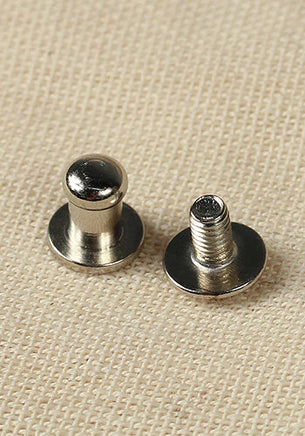Button Rivet 5x, 7,6 x 4,5mm, M3, Brass/Nickel-GoblinSmith