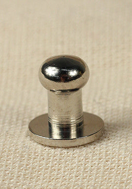 Button Rivet 5x, 9,5 x 6,2mm, M3, Brass/Nickel-GoblinSmith