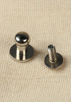 Button Rivet 5x, 9,5 x 6,2mm, M3, Brass/Nickel-GoblinSmith