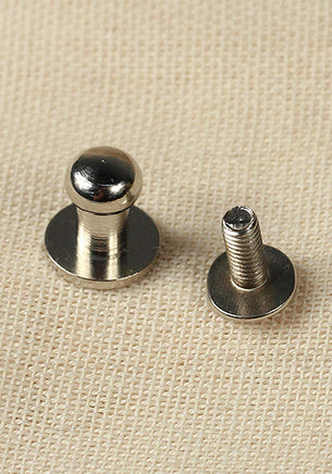 Button Rivet 5x, 9,5 x 6,2mm, M3, Brass/Nickel-GoblinSmith