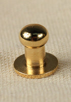Button Rivet 5x, 9,5 x 6,2mm, M3, Brass/Gold-GoblinSmith