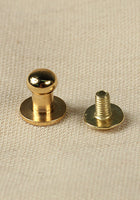 Button Rivet 5x, 9,5 x 6,2mm, M3, Brass/Gold-GoblinSmith