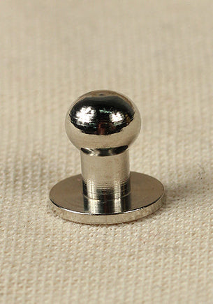 Button Rivet 5x, 9,8 x 6,8mm, M3, Brass/Nickel-GoblinSmith