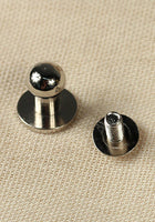 Button Rivet 5x, 9,8 x 6,8mm, M3, Brass/Nickel-GoblinSmith