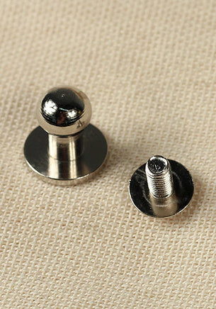 Button Rivet 5x, 9,8 x 6,8mm, M3, Brass/Nickel-GoblinSmith