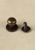 Button Rivet 9,7 x 8,0mm, M3, Antique Brass-GoblinSmith