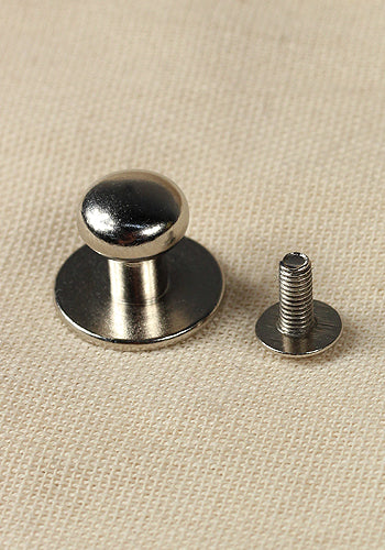 Button Rivet 5x, 12 x 9,8mm, M3, Brass/Nickel| GoblinSmith