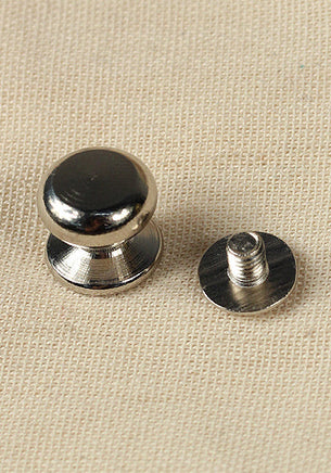 Button Rivet 5x, 11,6 x 12,5 mm, M3, Brass/Nickel-GoblinSmith