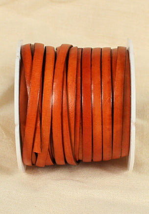 Bossed Braided Strap Full-Grain Leather 25m Orange-GoblinSmith