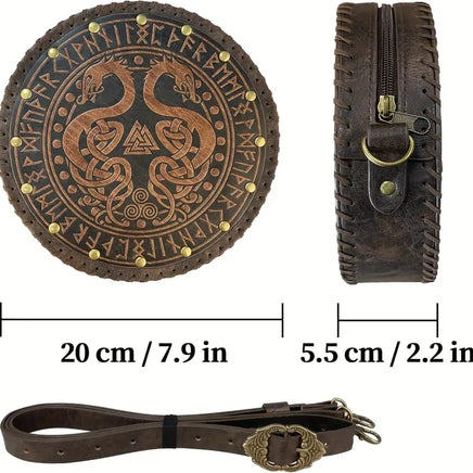 Viking Style Embossed Belt Bag-GoblinSmith