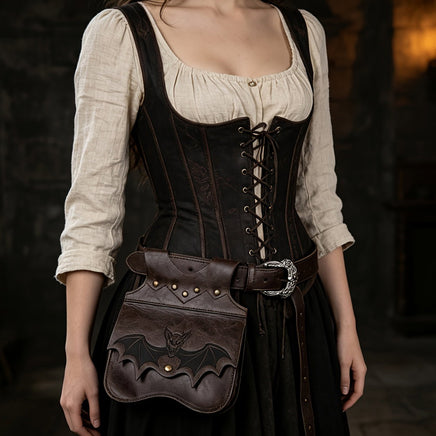Bat Embossed Waist Bag-GoblinSmith