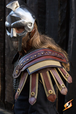 Roman Shoulder Armour - Brown-GoblinSmith
