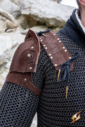 Woodsman Suede Shoulder Armour-GoblinSmith