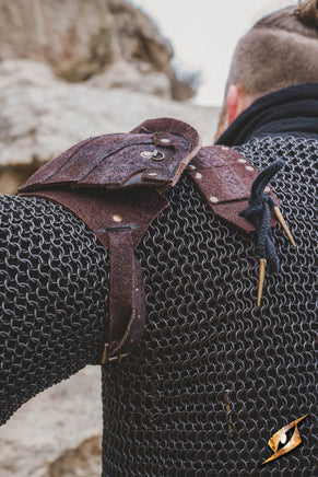 Woodsman Suede Shoulder Armour-GoblinSmith
