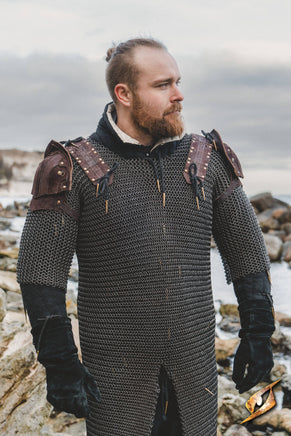 Woodsman Suede Shoulder Armour-GoblinSmith