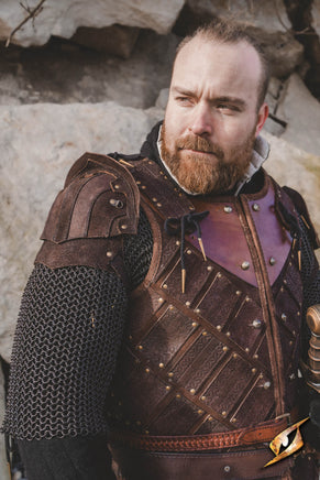 Woodsman Suede Shoulder Armour-GoblinSmith