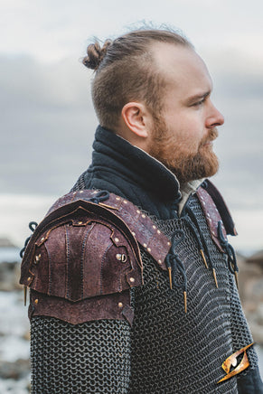 Woodsman Suede Shoulder Armour-GoblinSmith