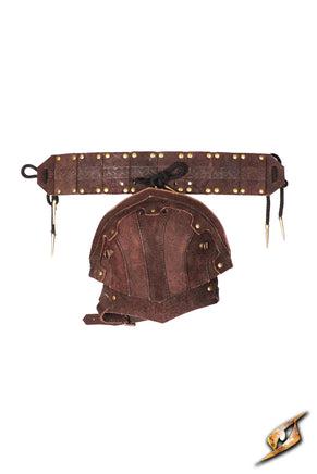 Woodsman Suede Shoulder Armour-GoblinSmith