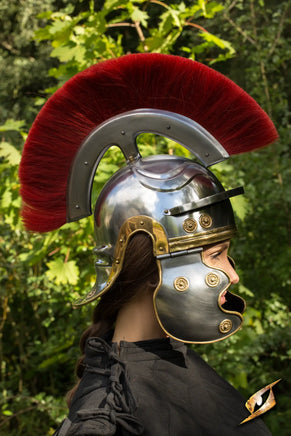 Galea Roman Helmet w. Plume-GoblinSmith