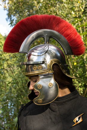 Galea Roman Helmet w. Plume-GoblinSmith