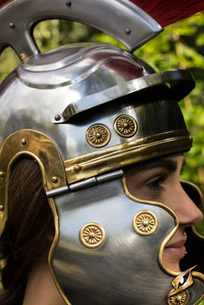 Galea Roman Helmet w. Plume-GoblinSmith