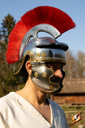 Galea Roman Helmet w. Plume-GoblinSmith