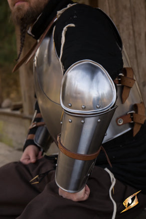 Enclosed Arm Protection - Polished Steel-GoblinSmith