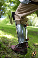 Enclosed Leg Protection - Polished Steel-GoblinSmith