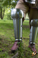 Enclosed Leg Protection - Polished Steel-GoblinSmith