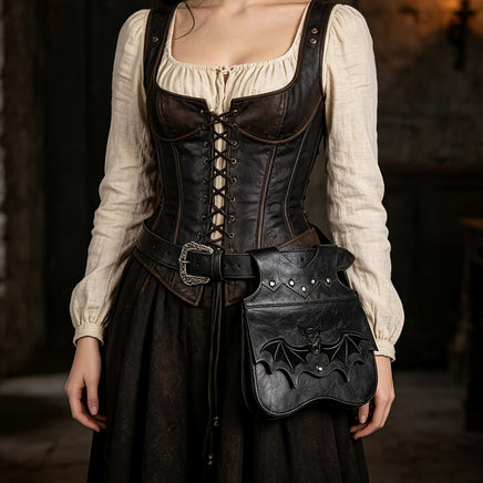 Bat Embossed Waist Bag-GoblinSmith