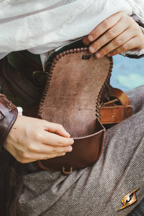 Medieval leather pouch - Small-GoblinSmith