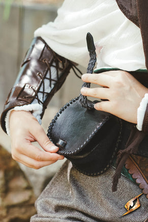 Medieval leather pouch - Small-GoblinSmith