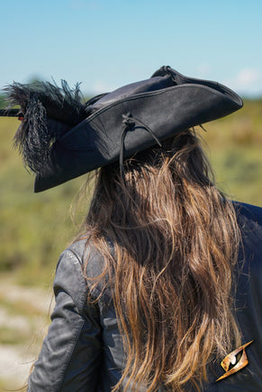 Simple Leather Pirate Tricorn Hat-GoblinSmith