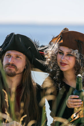 Simple Leather Pirate Tricorn Hat-GoblinSmith