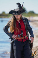 Simple Leather Pirate Tricorn Hat-GoblinSmith