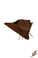 Simple Leather Pirate Tricorn Hat-GoblinSmith