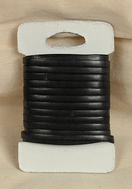 Bossed Braided Strap Full-Grain Leather 5m Black-GoblinSmith