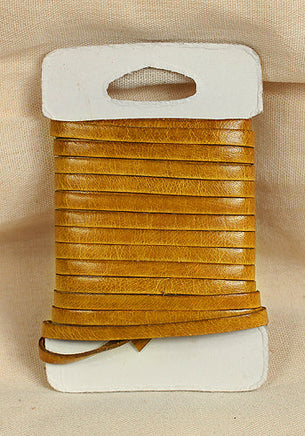 Bossed Braided Strap Full-Grain Leather 5m Yellow-GoblinSmith