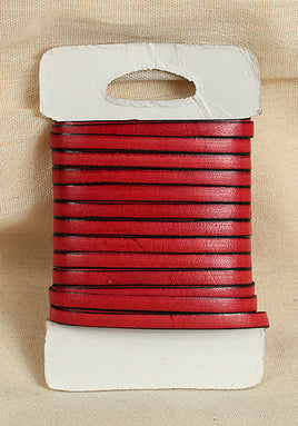 Bossed Braided Strap Full-Grain Leather 5m Pink-GoblinSmith