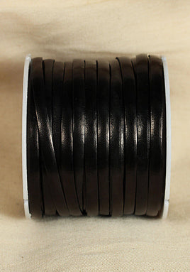 Bossed Braided Strap Full-Grain Leather 25m Black-GoblinSmith