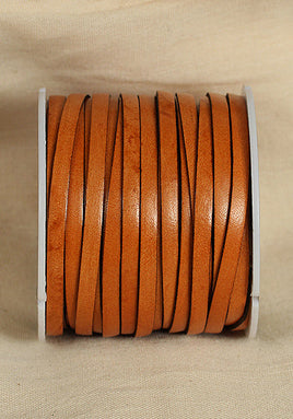 Bossed Braided Strap Full-Grain Leather 25m Natural-GoblinSmith
