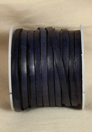 Bossed Braided Strap Full-Grain Leather 25m Blue-GoblinSmith