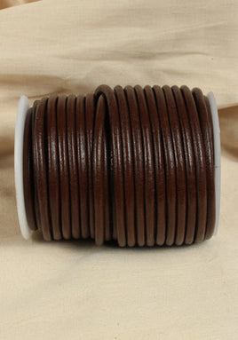 Leather Cord Creativa (6mm), 2,5 m Brown-GoblinSmith