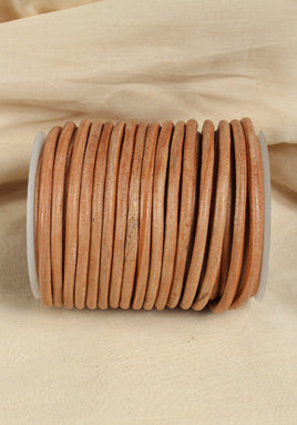 Leather Cord Creativa (6mm), 25 m Natural-GoblinSmith